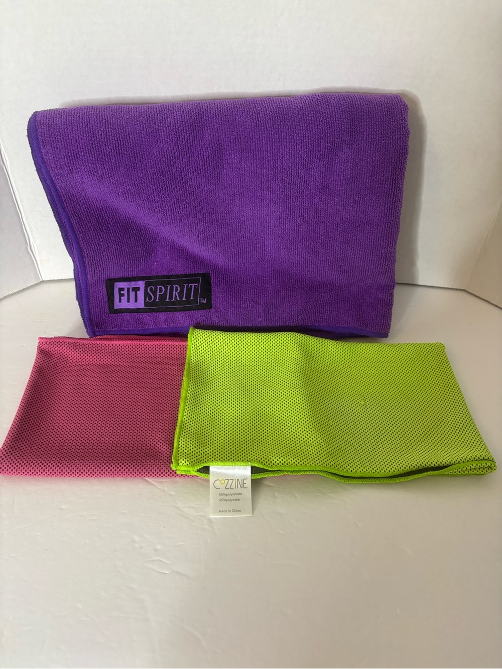 (3-Pack Bundle) Fit Spirit Gym Towel And 2 Exercise Stay Dry Towels